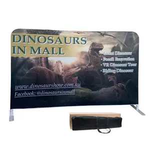 Custom Printed Trade Show Tension Fabric Backdrop Double Sided Straight Tension Fabric Display for Exhibition