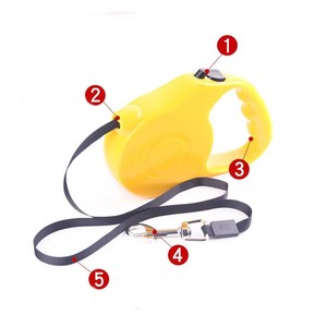 Benutzer definierte 5m 16ft Nylon Gurtband Schlepper automatisch einziehbare automatische kleine mittlere Hund Haustier Training Leine mit Zubehör - Product Image 2