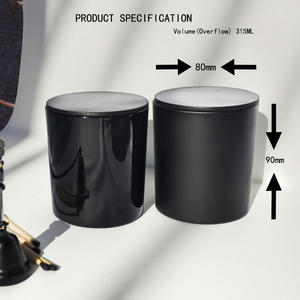 8 औंस 10 औंस 12 औंस 16 औंस रंग पेंटिंग मैट शीनी ब्लैक ग्लास रचनात्मक मोमबत्ती जार सिलेंडर ऑरा पोत घर की सजावट के लिए - Product Image 4