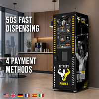 Máquina Expendedora Comercial de Batidos de Proteínas de Autoservicio TCN, Acero Inoxidable, Pantalla Táctil de 32 Pulgadas, Pago con Efectivo, Monedas y Tarjeta