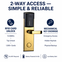 Serrure de porte intelligente pour hôtel en acier inoxydable, système de gestion hôtelière sans clé, serrure électronique à carte IC T5577 pour chambre