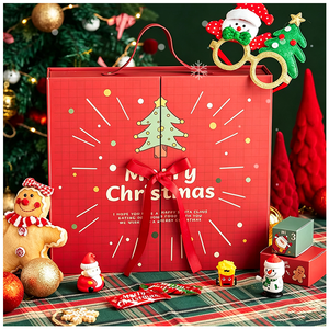Cajas de Regalo Magnéticas de Doble Puerta con Laminación Mate, Ecológicas, Reutilizables, con Logotipo Personalizado de Lujo de Alta Gama, para Adviento Navideño - Product Image 1