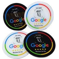 Программируемая круглая NFC-карта Google Review 13,56 МГц, круглая NFC-карта для отображения отзывов Google, круглая NFC-карта-патч, держатель для брендовых карт
