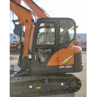 Mini-excavatrice compacte DX60E pour entrepreneurs individuels, corps léger, travaux de terrassement de petite envergure