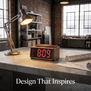 Technologie de pointe, haut-parleur à charge rapide 10W, lampe à effets lumineux RGB pulsés, audio haute performance, réveil de table - Product Image 1