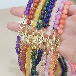 Collar clásico de cuentas de piedra Natural turquesa africana de 15,5 pulgadas, collar llamativo extensor de oro de ágata roja con piedras preciosas de sangre - Product Image 5