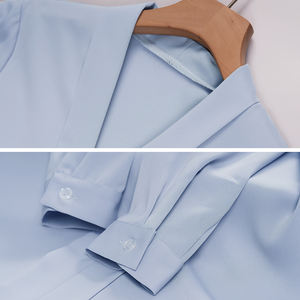 Chemise professionnelle formelle pour femmes, style occidental, polyester/coton, manches longues, pour les entretiens des fonctionnaires - Product Image 5