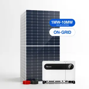 Sunket Full On Grid Commercial Ground Big Projects 100Kw 1Mw 5Mw Solar Power Generator System Complete Kit