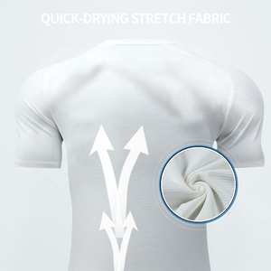 Chemises vierges de <span class=keywords><strong>couleur</strong></span> unie pour hommes Chemises d'entraînement de gymnastique à fente latérale et à séchage rapide pour hommes - Product Image 4