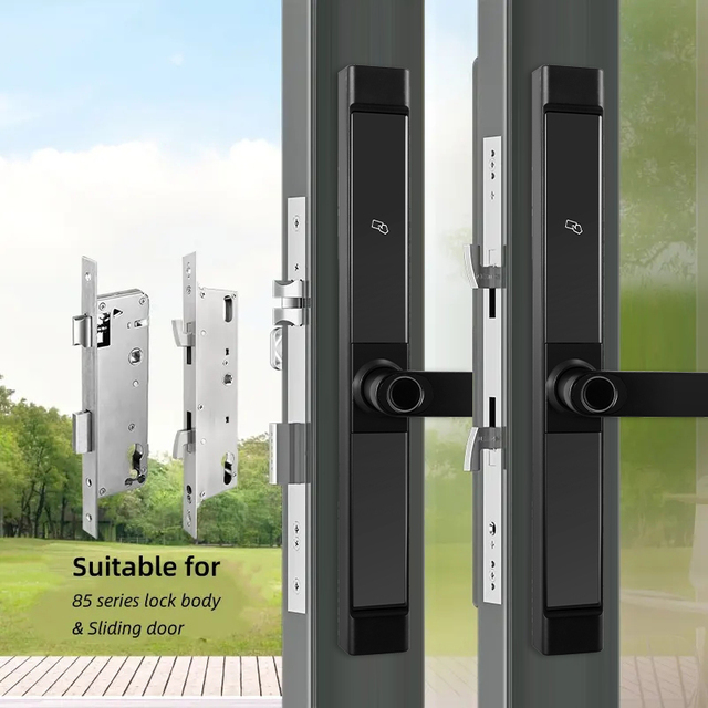 Waterproof Outdoor Hook Aluminium Digital Smart Sliding Door Lock