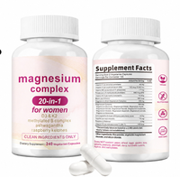 Kapsul Mineral Chelated OEM Women Magnesium Complex 20in1 D3 K2 Methylated B Complex 240 Pil Imunitas Alami Tulang Otot