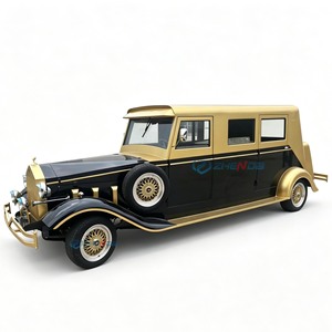 Coche Eléctrico Clásico Vintage Negro y Dorado Personalizado, Silencioso, Elegante y a la Moda, Estilo Antiguo, Vehículo Turístico para Bodas y Eventos Escénicos - Product Image 5