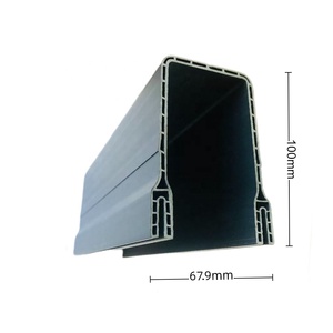 100mm đen cứng nhắc PVC U-kênh cho kính lan can hệ thống, Matte kết cấu kết cấu hồ sơ - Product Image 6
