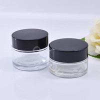 Venta al por Mayor de Frascos de Perfume Vacíos, Envases Cosméticos para el Cuidado del Cabello, Frascos de Vidrio Transparente Esmerilado para Crema, Tapas de Rosca, Superficie Impresa, Tapas de Plástico Negro