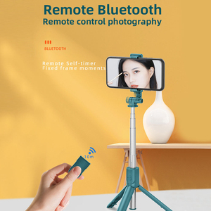 Portable Extendable Handheld Selfie Stick Detachable Wireless Remote 360 Rotation Aluminum Alloy <b>Tripod</b> Stand - Product Image 3
