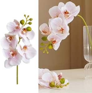 Arreglo Floral de Orquídeas Phalaenopsis Artificiales Realistas con 2 Ramas, Hechas a Mano, Venta al por Mayor de Fábrica, Decoración para el Hogar - Product Image 2