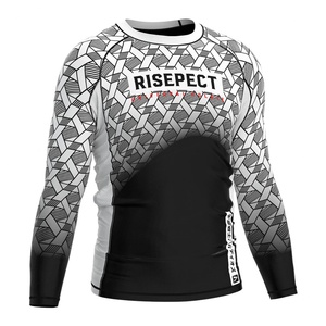 Custom Oem Odm Jiu Jitsu No Gi Sports Grappling Workout <b>Compression</b> <b>Shirt</b> Rash Guard - Product Image 3