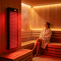 Panneau de luminothérapie rouge étanche IP65 à 7 longueurs d'onde (660 nm, 850 nm) proche infrarouge, appareil corps entier pour spa à domicile et projets de sauna