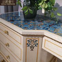 Table de toilette de luxe pour chambre à coucher française, style européen, bois massif, coiffeuse inspirée des princesses