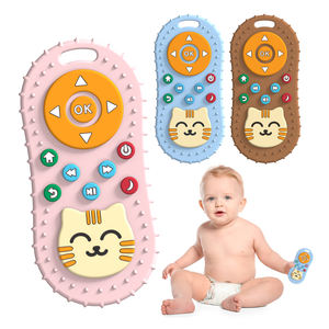 Anneau de dentition en silicone en forme de télécommande amusante pour bébés, <span class=keywords><strong>jouet</strong></span> apaisant avec des parties texturées à mâcher, le cadeau idéal - Product Image 1
