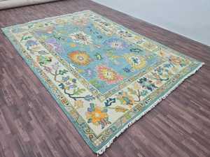 Vente chaude personnalisable taille Oushak tapis en laine nouveau Design moderne Style Boho fait à la main pour un usage domestique-pour salon prière pique-nique - Product Image 5