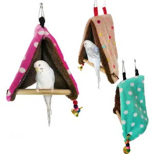 Kuş yuva evi kış sıcak papağan ev yatak hamak oyuncak çadır kuş kafesi levrek standı papağanlar için Budgies Parakeet