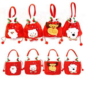 Customization Your Logo Christmas <b>Drawstring</b> <b>Bag</b> Santa Claus Pattern <b>Kids</b> Gift Candy Cloth <b>Bags</b> for Children - Product Image 1