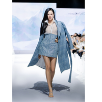 Fournisseur de vêtements du Vietnam ODM Enzo Leo Jupe Icebreaker pour femme, longueur ras du sol, design asymétrique, polyester/coton écologique