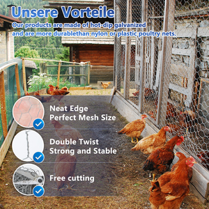 24inchx150ft Roll Animal Cage Fencing23GA 0.6mm Galvanized Hexagonal <b>Wire</b> <b>Mesh</b> for Chicken <b>Wire</b> 1 Inch Opening - Product Image 5