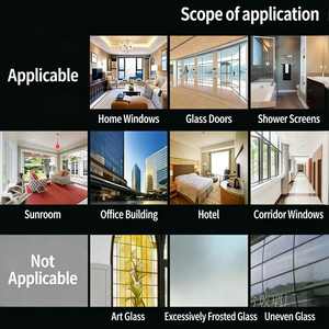 Autocollants en verre dépoli sur mesure, décorations d'oiseaux peintes, <span class=keywords><strong>film</strong></span> opaque anti-regard indiscret pour la maison, la salle de bain, les fenêtres en verre - Product Image 6