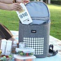 Offre Spéciale camping pique-nique sac thermique étanche plaid nourriture boisson refroidisseur sac à dos isolé damier motif pique-nique sac à dos