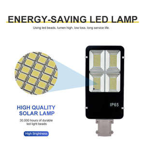 태양광 <span class=keywords><strong>LED</strong></span> 가로등 200W 300W IP66 벽걸이형 리튬 배터리 일체형 양면 6000K 주광색 2년 보증 알루미늄 - Product Image 4
