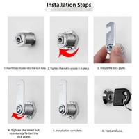 Verrou coulissant en alliage de zinc HANBEI DMK YB103-30mm pour armoire d'équipement industriel, armoire à dossiers, boîte de distribution électrique
