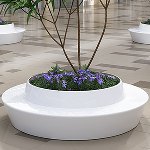 Fiberglass <b>Outdoor</b> <b>Bench</b> Stone Shape Modern Patio Seating Durable Garden Furniture for <b>Outdoor</b> Use <b>outdoor</b> furnitures - Product Image 4
