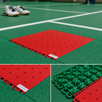 Dalles modulaires en PP de haute qualité pour sols sportifs suspendus, à emboîtement, pour terrains de volley-ball, kit d'utilisation avec absorption des chocs