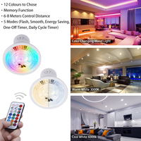 DUSKTEC Vente chaude 2 ampoules LED GU10 5W en plastique blanc RGBCW RGBWW Dimmable CCT Spot intelligent RGB