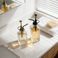Luxuriöse Premium Klarglas-Shampoo-Flüssigseifenflasche OEM mit Pumpspender Farbig Lackierte Glasflaschen