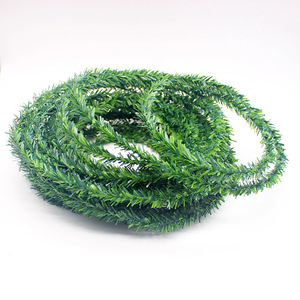 พวงหรีดใบสนประดิษฐ์ Meng Weihe ยาว 5 เมตร ทำจากลวด PVC สีเขียว สำหรับตกแต่งบ้านและงานแต่งงาน - Product Image 3