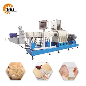 Línea de producción comercial de alimentos nutricionales para bebés, máquina de procesamiento de hojaldre de polvo nutricional, CE instantáneo