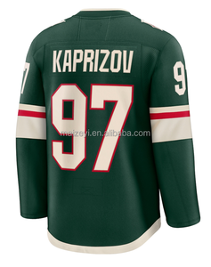 Qualité supérieure cousue avec soin # 97 Kirill Kaprizov # 43 Quinn Hughes # 29 Marc-Andre Fleury Maillot de hockey sur glace personnalisable - Product Image 2