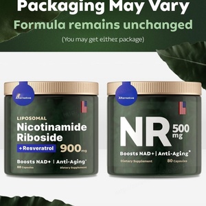OEM Nicotinamide Riboside Resvératrol 80 Capsules 900mg Boosts NAD + Booster Anti Aging Cell Booster NAD Complément Alimentaire - Product Image 2
