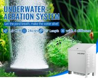 Aérateur sans huile à cabinet fermé 86L/min 4 diffuseurs pour étang et lac de poissons moyens 2 acres Certifié CE TUV