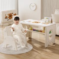 Table et chaise d'étude pliables en plastique pour enfants de 1 à 6 ans, bureau à domicile, table à manger, design minimaliste moderne, éducation précoce