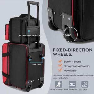 Extra Large Durable <span class=keywords><strong>Bowling</strong></span> Ball Duffel Bag Gym Travel Trolley Tote Sport Roller <span class=keywords><strong>Bowling</strong></span> Wheel Carrier - Product Image 4