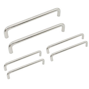 Modern Brushed Stainless Steel D <b>Handle</b> Kitchen Cabinet <b>Handle</b> Drawer Pull Furniture Hardware Wardrobe Dresser <b>Cupboard</b> Bathroom - Product Image 1