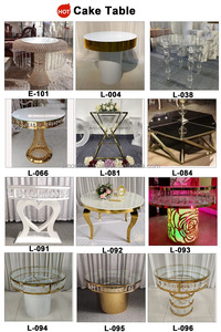 Table ronde haute en acier inoxydable doré de haute qualité pour la décoration d'événements - Product Image 6