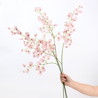 Buket Bunga Anggrek Kupu-kupu Artificial Real Touch 80cm Grosir untuk Dekorasi Rumah dan Pernikahan