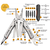 Pince multifonctionnelle en acier inoxydable 28-en-1, couteau pliant, outils de survie, outils à main, camping, extérieur, EDC