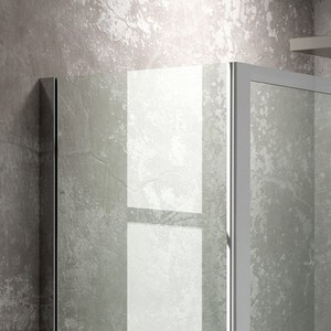 Kamalu KP3000S Moderna Cabina Doccia 140X80 con Apertura Scorrevole, Piatto Rettangolare, Vetro Temperato 8mm, Telaio in Alluminio, ABS per Hotel - Product Image 6