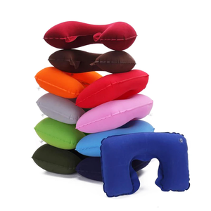 Almohada de viaje en forma de U para coche, Oficina de vuelo aéreo, almohada <span class=keywords><strong>inflable</strong></span> para el <span class=keywords><strong>cuello</strong></span>, funda de felpa corta, soporte para reposacabezas, cojín de enfermería suave - Product Image 3